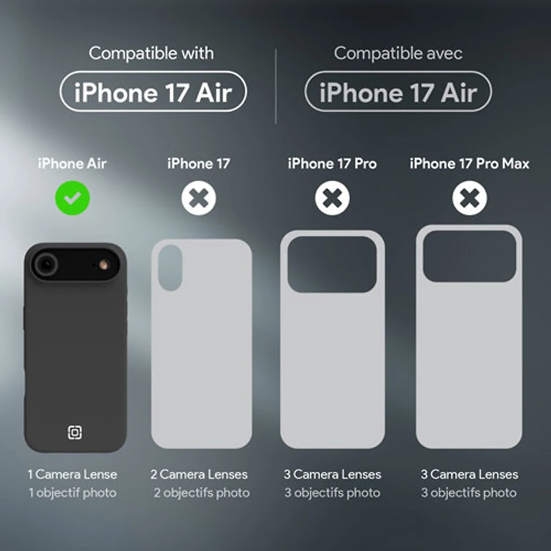 Incipio Sensor Fitted Hard Shell Case with MagSafe for iPhone Air - Black