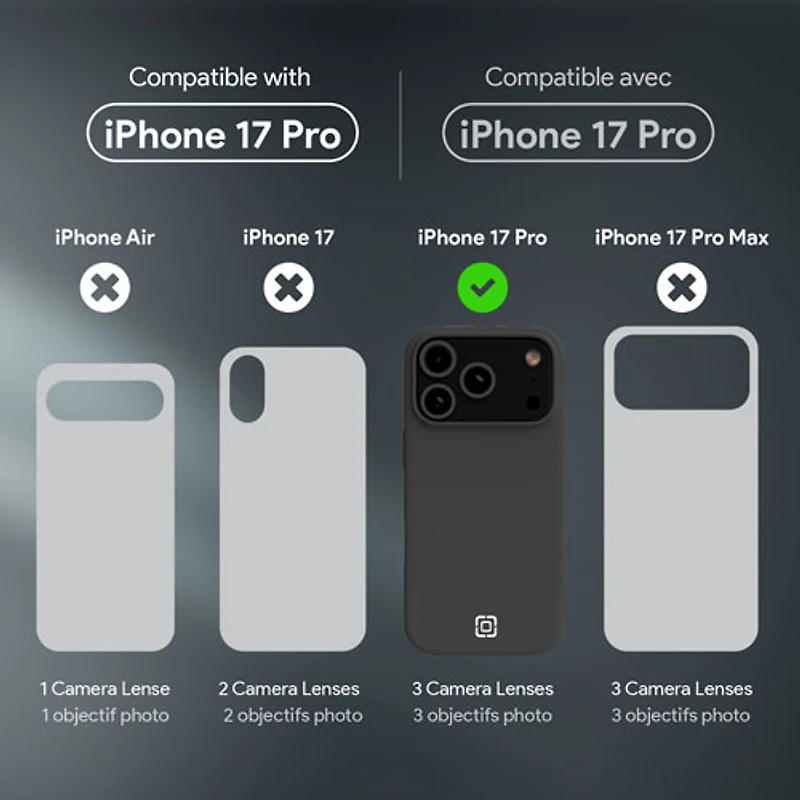 Incipio Sensor Fitted Hard Shell Case with MagSafe for iPhone 17 Pro - Black