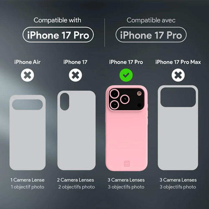 Incipio Sensor Fitted Hard Shell Case with MagSafe for iPhone 17 Pro - Blush Pink