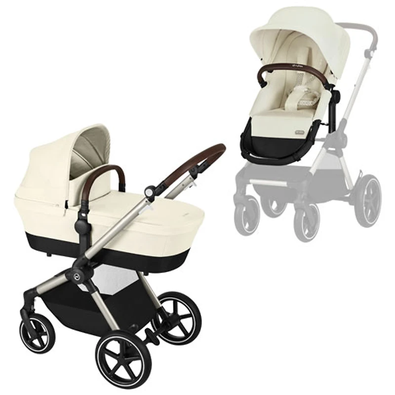 Poussette convertible EOS Lux de Cybex - Beige coquillage/Cadre taupe