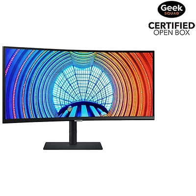 Boîte ouverte - Moniteur FreeSync DEL incurvé VA QHD 100 Hz de 34 po de Samsung avec temps de réponse gris à gris de 5 ms (LS34A650UBNXGO) - Noir