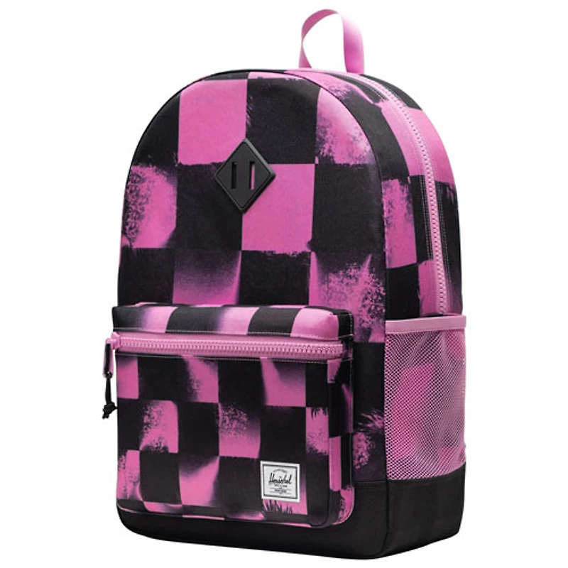 Sac à dos à carreaux pour jeunes de Herschel - Carreaux au pochoir mauve opéra