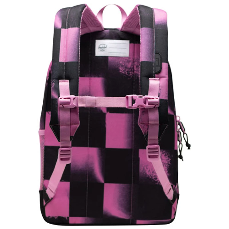 Sac à dos à carreaux pour jeunes de Herschel - Carreaux au pochoir mauve opéra