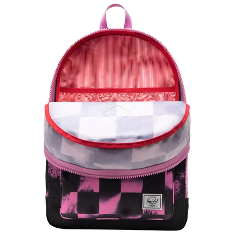 Sac à dos à carreaux pour jeunes de Herschel - Carreaux au pochoir mauve opéra