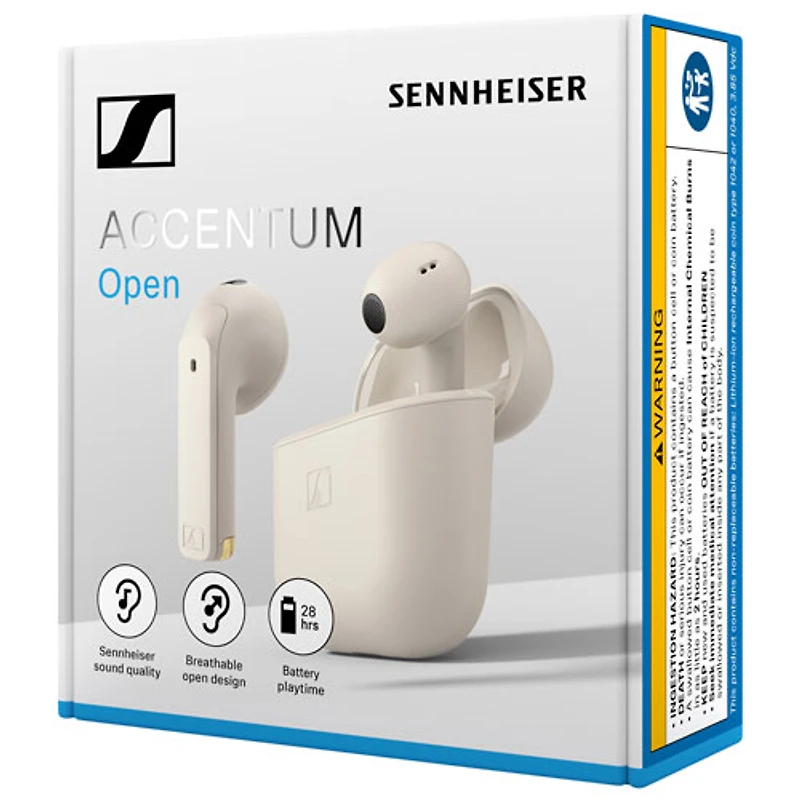 Sennheiser ACCENTUM Open In-Ear True Wireless Earbuds - Cream