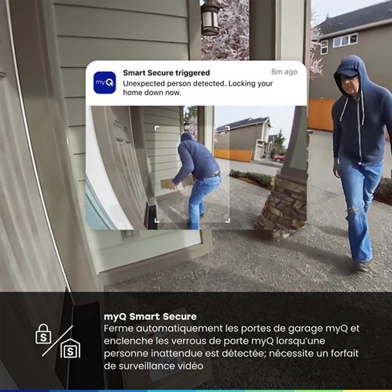 Sonnette vidéo Wi-Fi myQ de Chamberlain - Noir