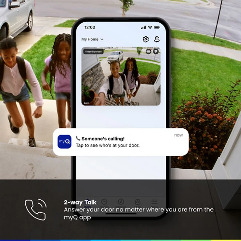 Chamberlain myQ Wi-Fi Video Doorbell - Black