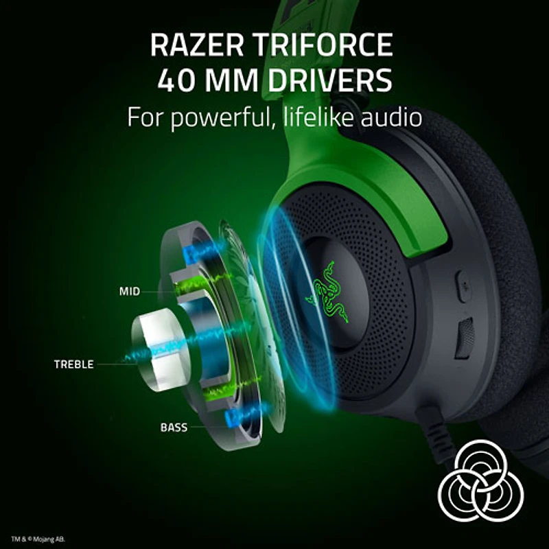 Razer Kraken V4 X Gaming Headset - Minecraft