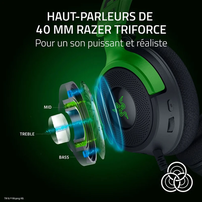Razer Kraken V4 X Gaming Headset - Minecraft