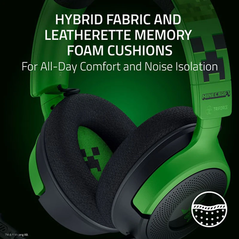 Razer Kraken V4 X Gaming Headset - Minecraft