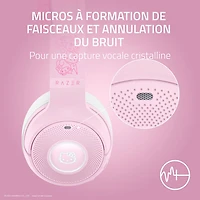 Casque de jeu sans fil BT Kraken Kitty V2 de Razer - Hello Kitty
