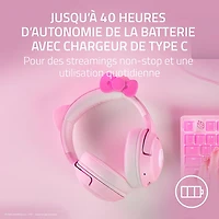 Casque de jeu sans fil BT Kraken Kitty V2 de Razer - Hello Kitty
