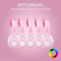 Casque de jeu sans fil BT Kraken Kitty V2 de Razer - Hello Kitty