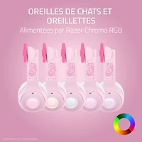 Casque de jeu sans fil BT Kraken Kitty V2 de Razer - Hello Kitty