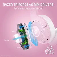 Casque de jeu sans fil BT Kraken Kitty V2 de Razer - Hello Kitty