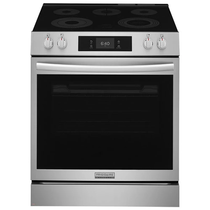 Frigidaire Gallery 30" 6.2 Cu. Ft. 5-Element Electric Air Fry Range with Stone-Baked Pizza (GCFE307CBF) - Stainless