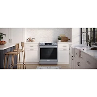 Frigidaire Gallery 30" 6.2 Cu. Ft. 5-Element Electric Air Fry Range with Stone-Baked Pizza (GCFE307CBF) - Stainless