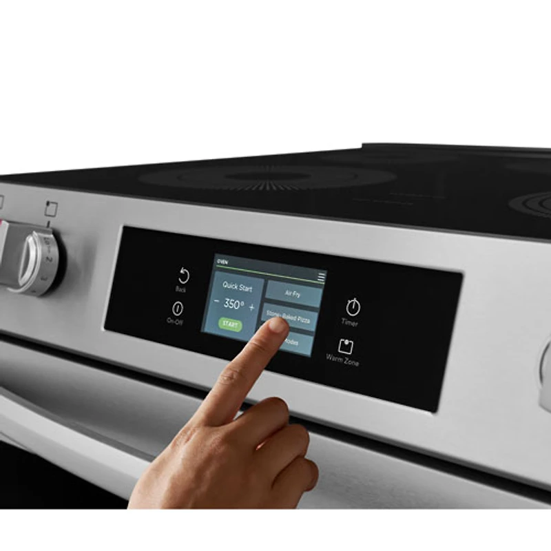 Cuisinière électrique 5 éléments friture à l'air 30 po 6,2 pi³ Gallery de Frigidaire avec option de pizza cuite sur pierre (GCFE307CBF) - Acier inoxydable