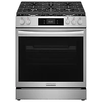 Frigidaire Gallery 30" 6.0 Cu. Ft. 5-Burner Gas Air Fry Range with Stone-Baked Pizza (GCFG3070BF) - Stainless