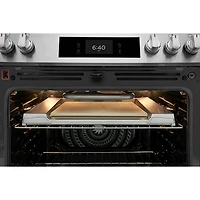Frigidaire Gallery 30" 6.0 Cu. Ft. 5-Burner Gas Air Fry Range with Stone-Baked Pizza (GCFG3070BF) - Stainless