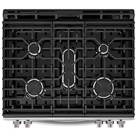 Frigidaire Gallery 30" 6.0 Cu. Ft. 5-Burner Gas Air Fry Range with Stone-Baked Pizza (GCFG3070BF) - Stainless