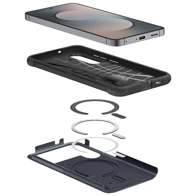 Spigen Slim Armor MagFit Fitted Hard Shell Case for Galaxy S25 FE - Metal Slate