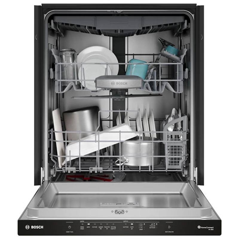 Bosch 500 Series 24" 44dB Built-In Dishwasher with Stainless Steel Tub & Third Rack (SHP65DM5N) - Stainless