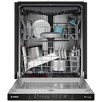 Bosch 500 Series 24" 44dB Built-In Dishwasher with Stainless Steel Tub & Third Rack (SHP65DM5N) - Stainless
