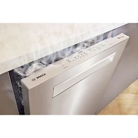 Bosch 500 Series 24" 44dB Built-In Dishwasher with Stainless Steel Tub & Third Rack (SHP65DM5N) - Stainless