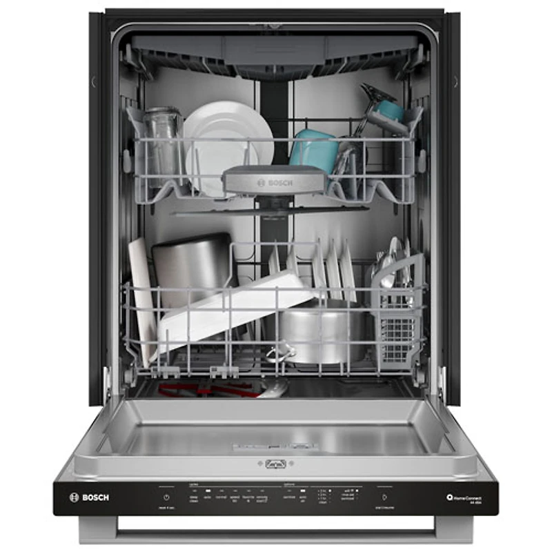 Bosch 500 Series 24" 44dB Built-In Dishwasher with Stainless Steel Tub & Third Rack (SHX65DM5N) - Stainless