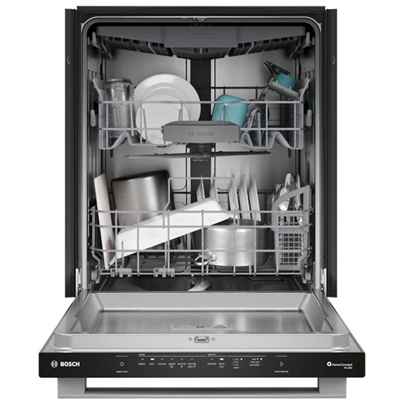 Bosch 300 Series 24" 46dB Built-In Dishwasher with Stainless Steel Tub & Third Rack (SHX53DM5N) - Stainless