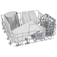 Bosch 300 Series 24" 46dB Built-In Dishwasher with Stainless Steel Tub & Third Rack (SHX53DM5N) - Stainless