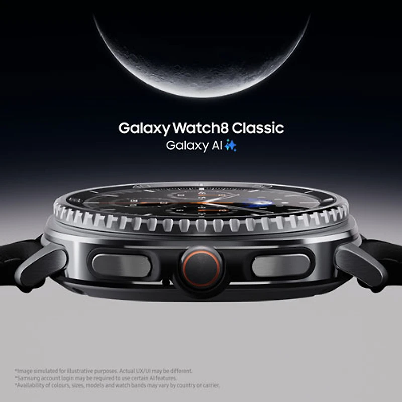 Montre intelligente LTE de 46mm Samsung Galaxy Watch8 Classic - Noir