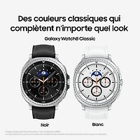 Montre intelligente Bluetooth de 46 mm Samsung Galaxy Watch8 Classic - Noir