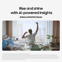 Montre intelligente Bluetooth de 46 mm Galaxy Watch8 Classic de Samsung - Blanc