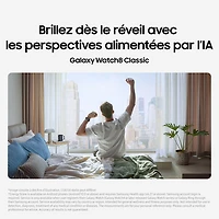 Montre intelligente Bluetooth de 46 mm Galaxy Watch8 Classic de Samsung - Blanc