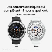 Montre intelligente Bluetooth de 46 mm Galaxy Watch8 Classic de Samsung - Blanc