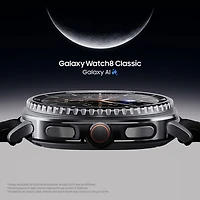Montre intelligente Bluetooth de 46 mm Galaxy Watch8 Classic de Samsung - Blanc