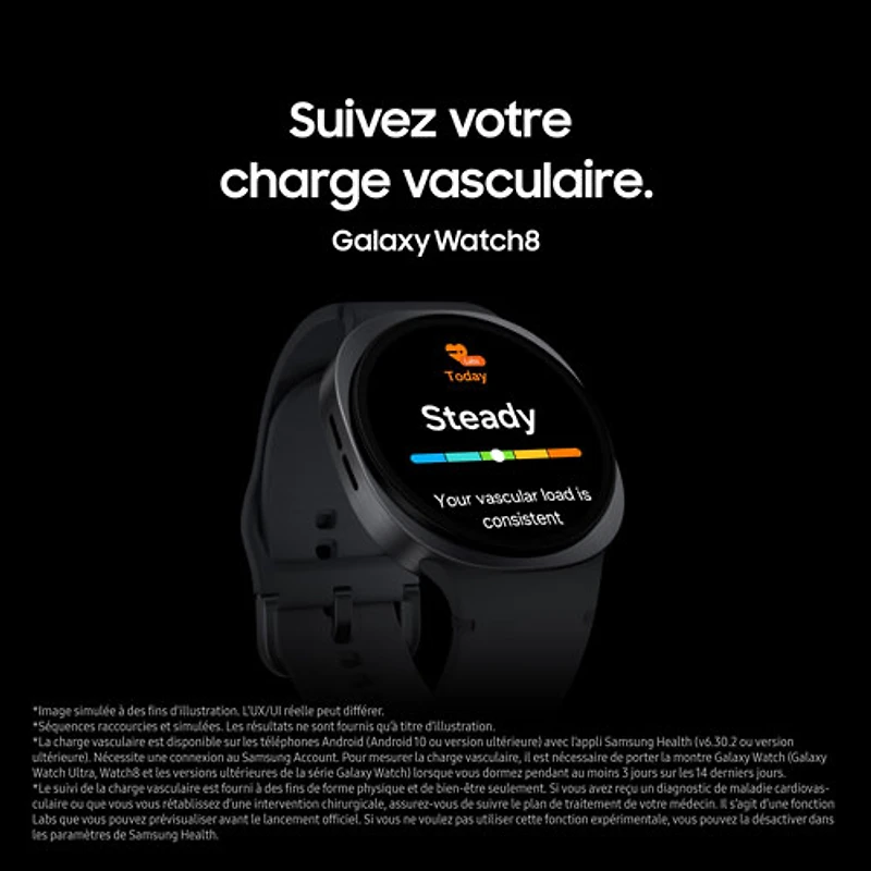 Montre intelligente LTE de 44 mm Samsung Galaxy Watch8 - Argenté