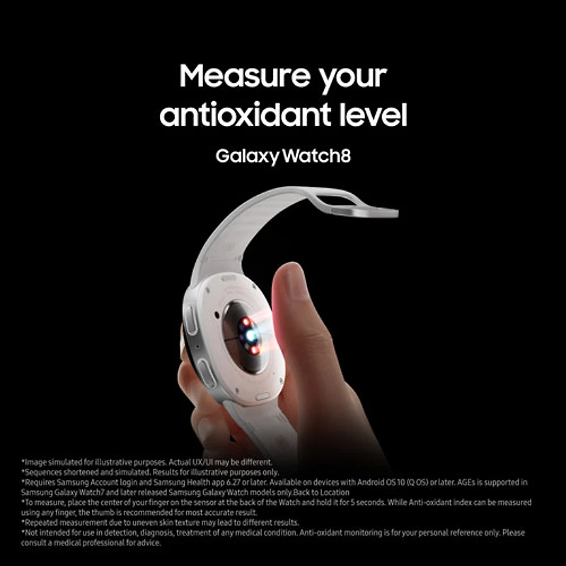 Montre intelligente LTE de 44 mm Samsung Galaxy Watch8 - Argenté