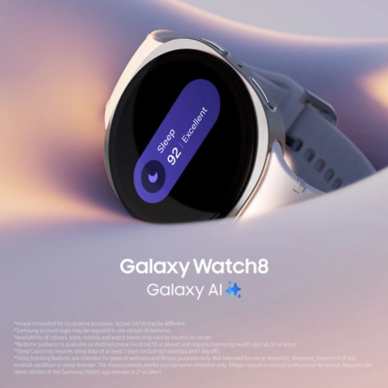Montre intelligente LTE de 44 mm Samsung Galaxy Watch8 - Argenté