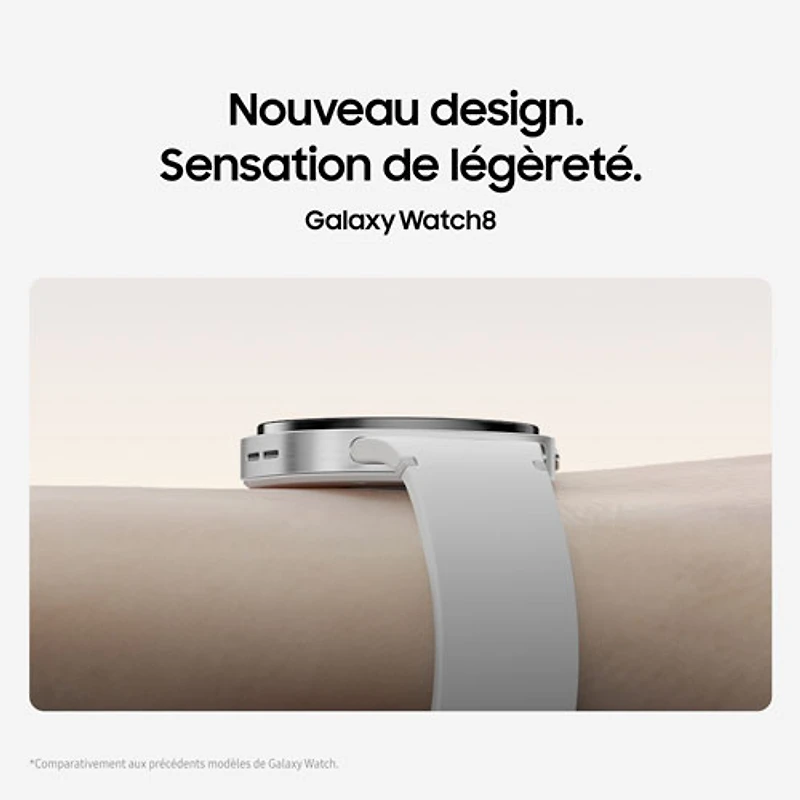 Montre intelligente LTE de 44 mm Samsung Galaxy Watch8 - Argenté