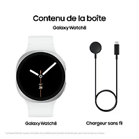 Montre intelligente Bluetooth de 44 mm Samsung Galaxy Watch8 - Argenté