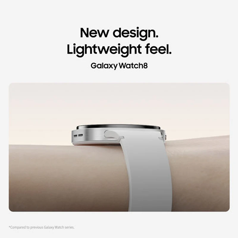 Montre intelligente Bluetooth de 44 mm Samsung Galaxy Watch8 - Argenté