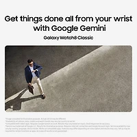 Montre intelligente LTE de 46 mm Galaxy Watch8 Classic de Samsung - Blanc