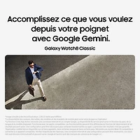 Montre intelligente LTE de 46 mm Galaxy Watch8 Classic de Samsung - Blanc