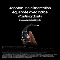 Montre intelligente LTE de 46 mm Galaxy Watch8 Classic de Samsung - Blanc