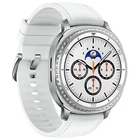 Montre intelligente LTE de 46 mm Galaxy Watch8 Classic de Samsung - Blanc