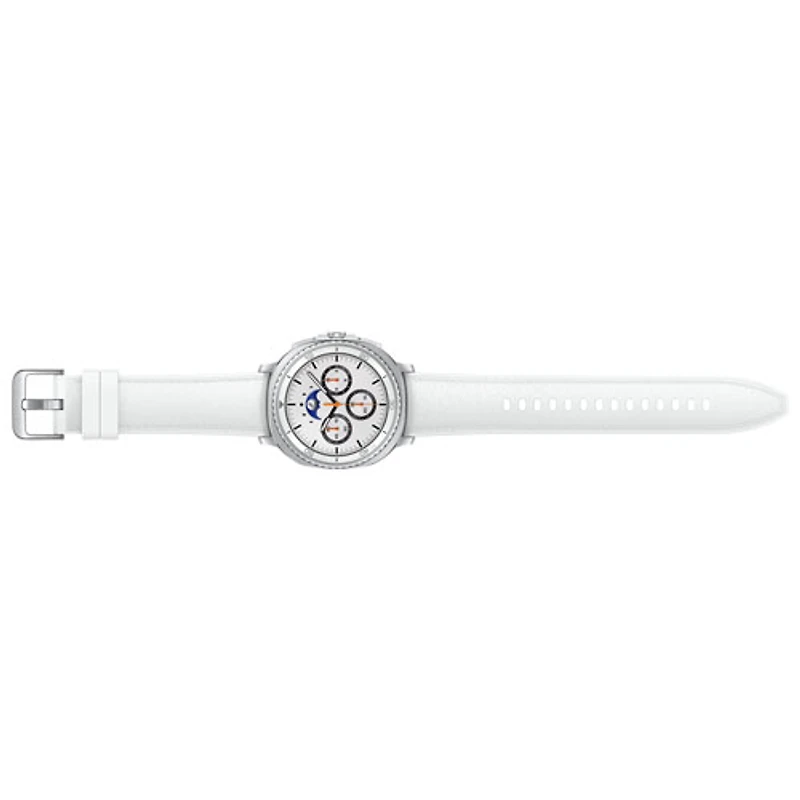Montre intelligente LTE de 46 mm Galaxy Watch8 Classic de Samsung - Blanc