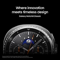 Montre intelligente LTE de 46 mm Galaxy Watch8 Classic de Samsung - Blanc